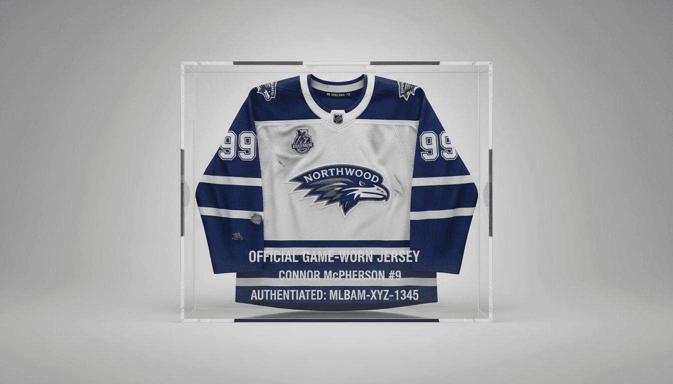 Game-worn jersey memorabilia in authenticated holder